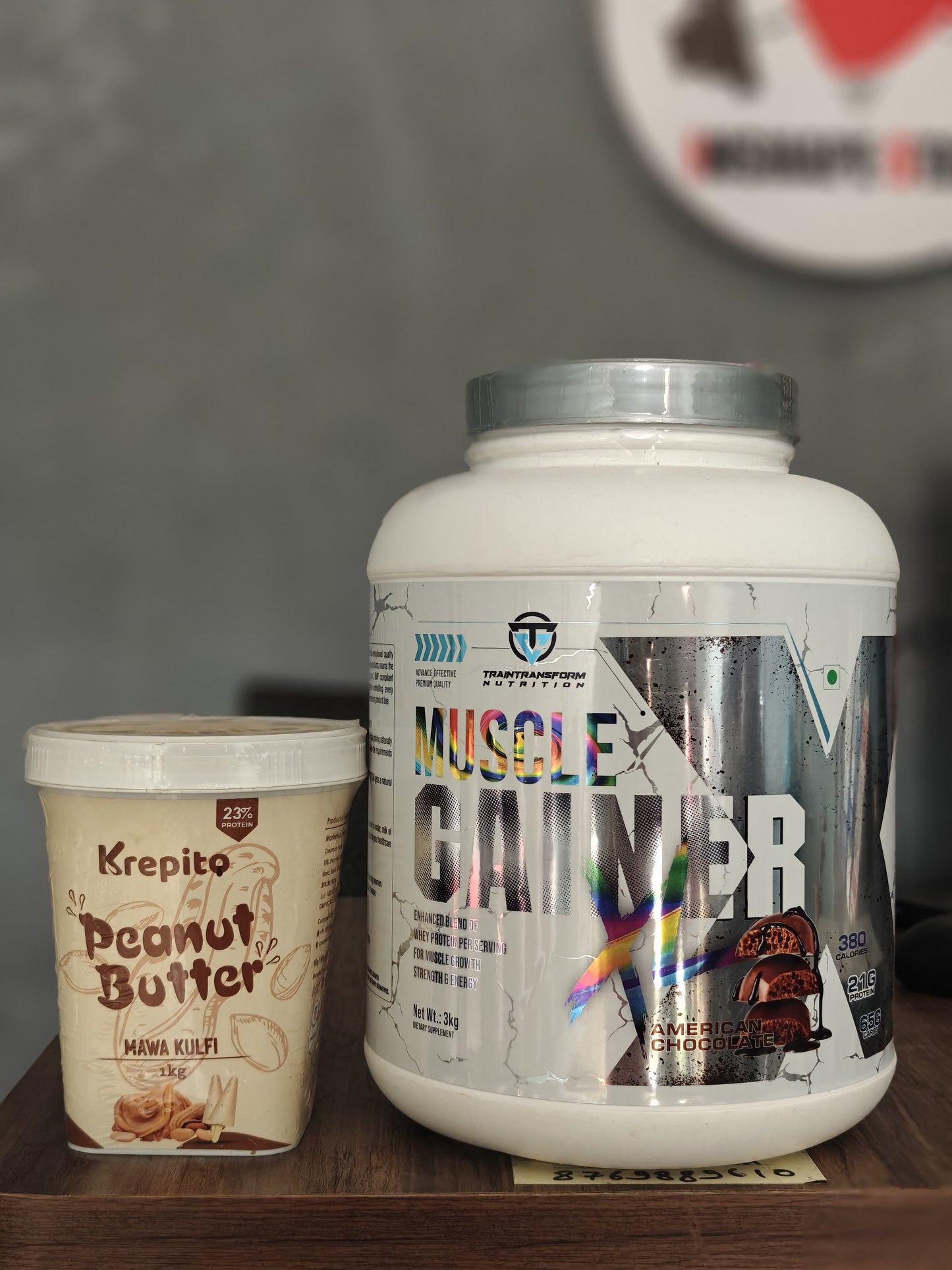 Train Transform Nutrition Muscle Gainer XL (3kg) + Krepito Peanut Butter (1kg)