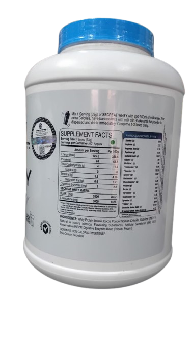 Traintransformnutrition secreat whey protein 2kg