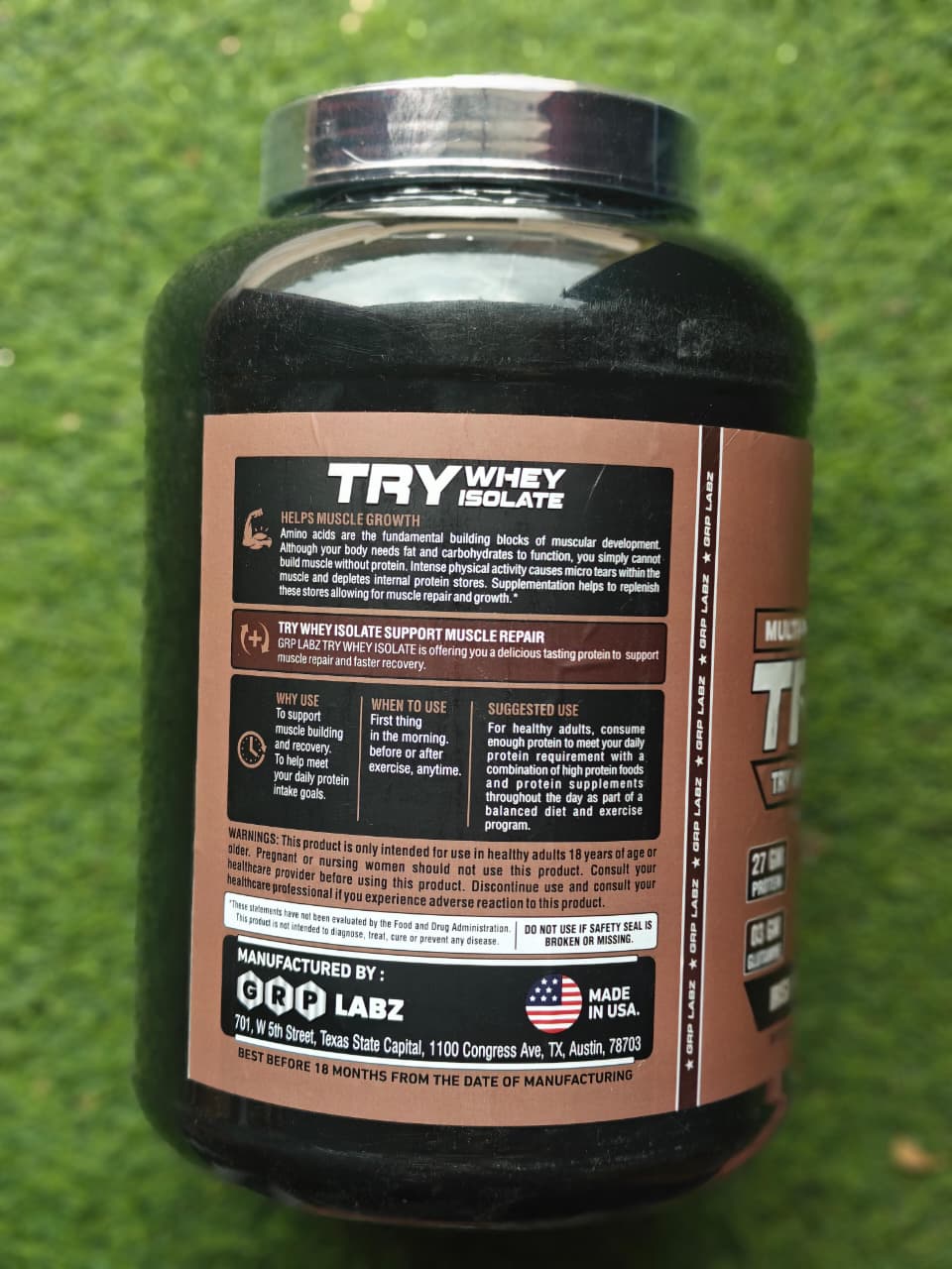 GRP TRY WHEY PROTEIN  ISOLATE 2.73 KG