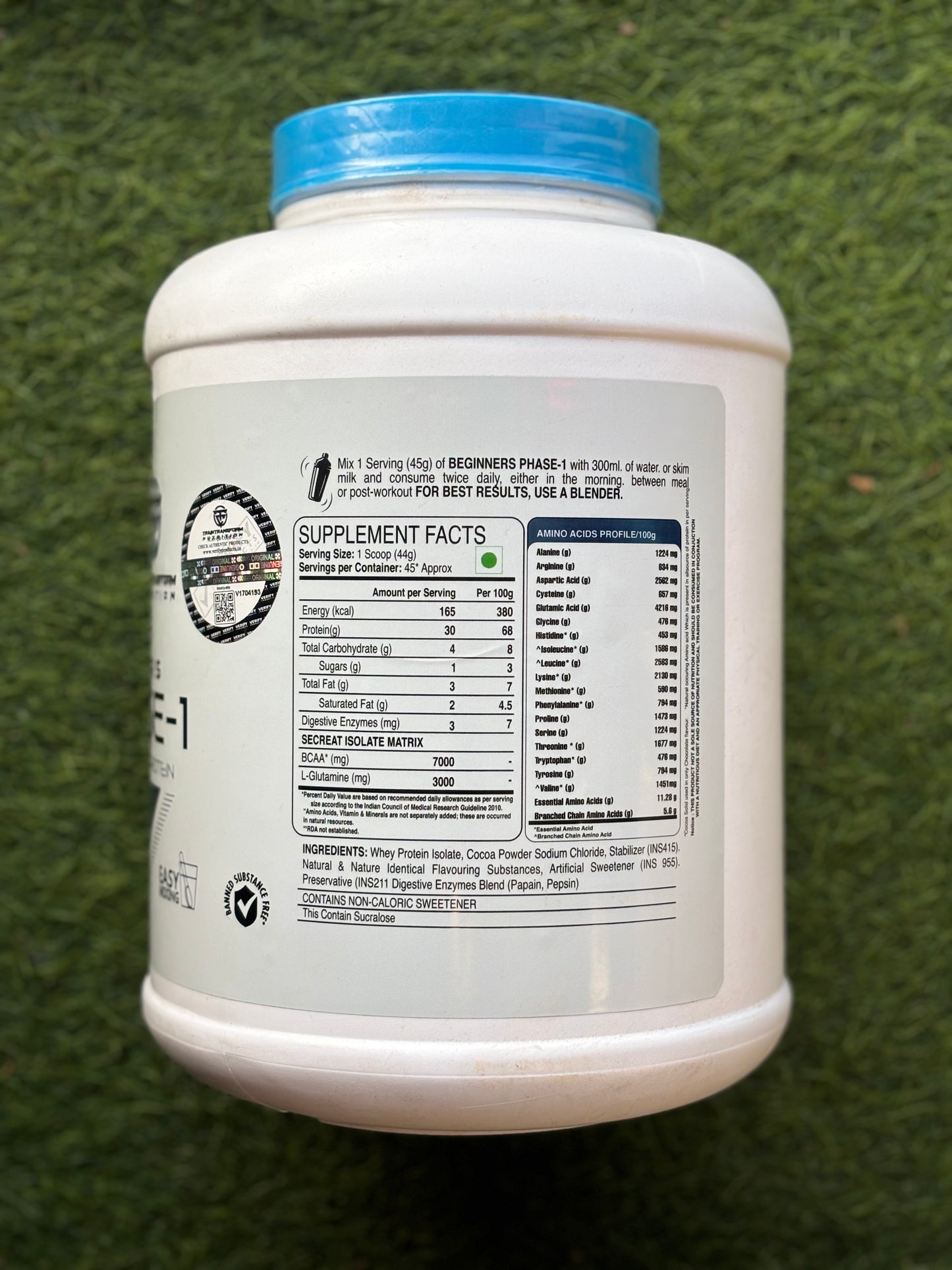 Train Transform Nutrition Phase-1 Whey Protein (2 Kg)