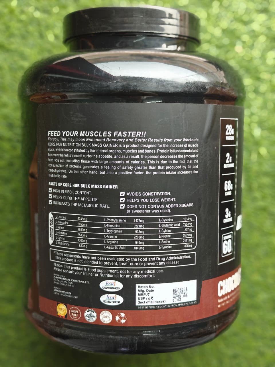 Corehub nutrition Bulk beast mass gainer 3kg