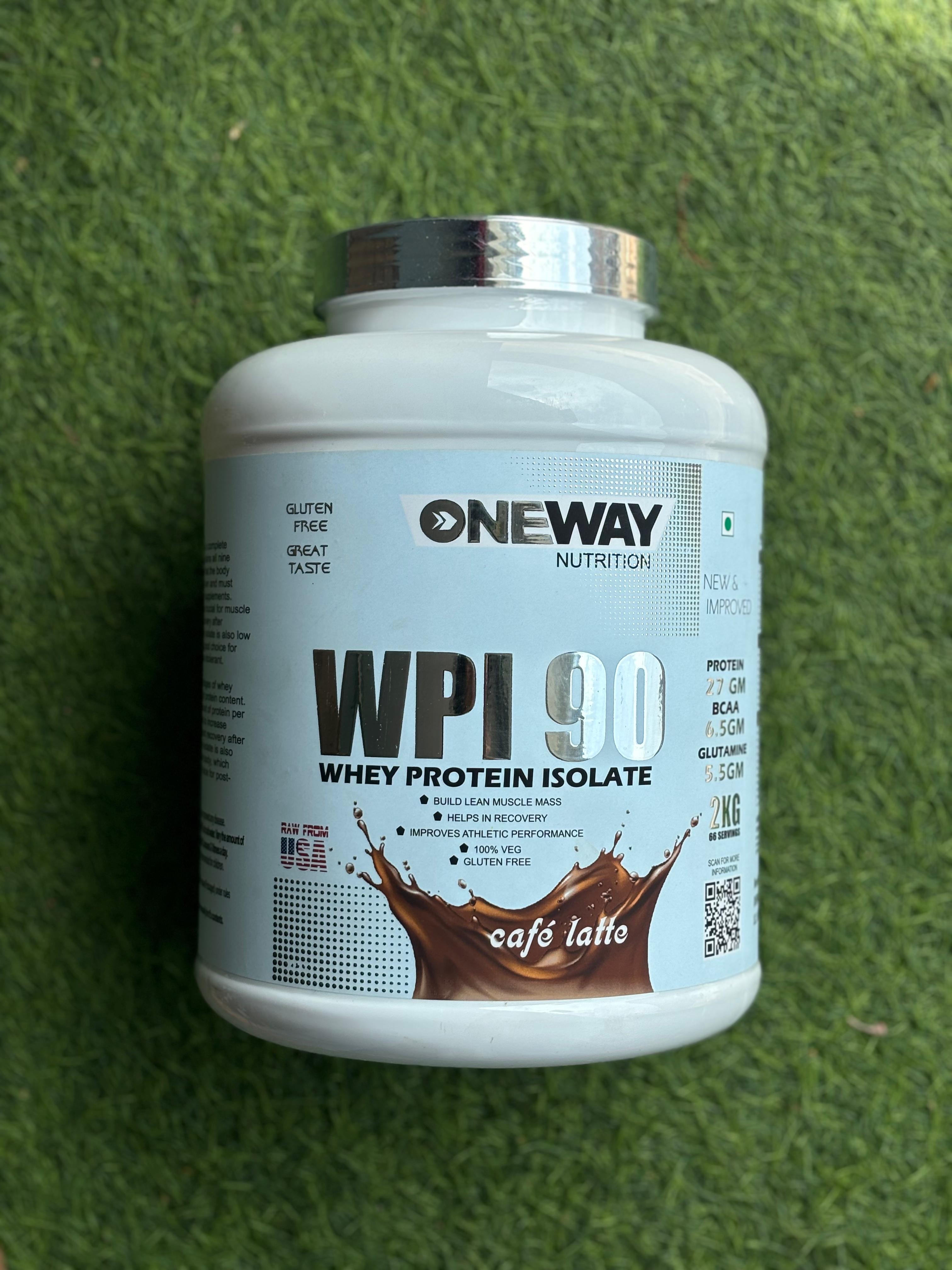 One Plus Way Protien ONEWAY NUTRITION WPI90 WHEY PROTEIN ISOLATE 2KG (CAFE LATTE) – INSHAPESTACK