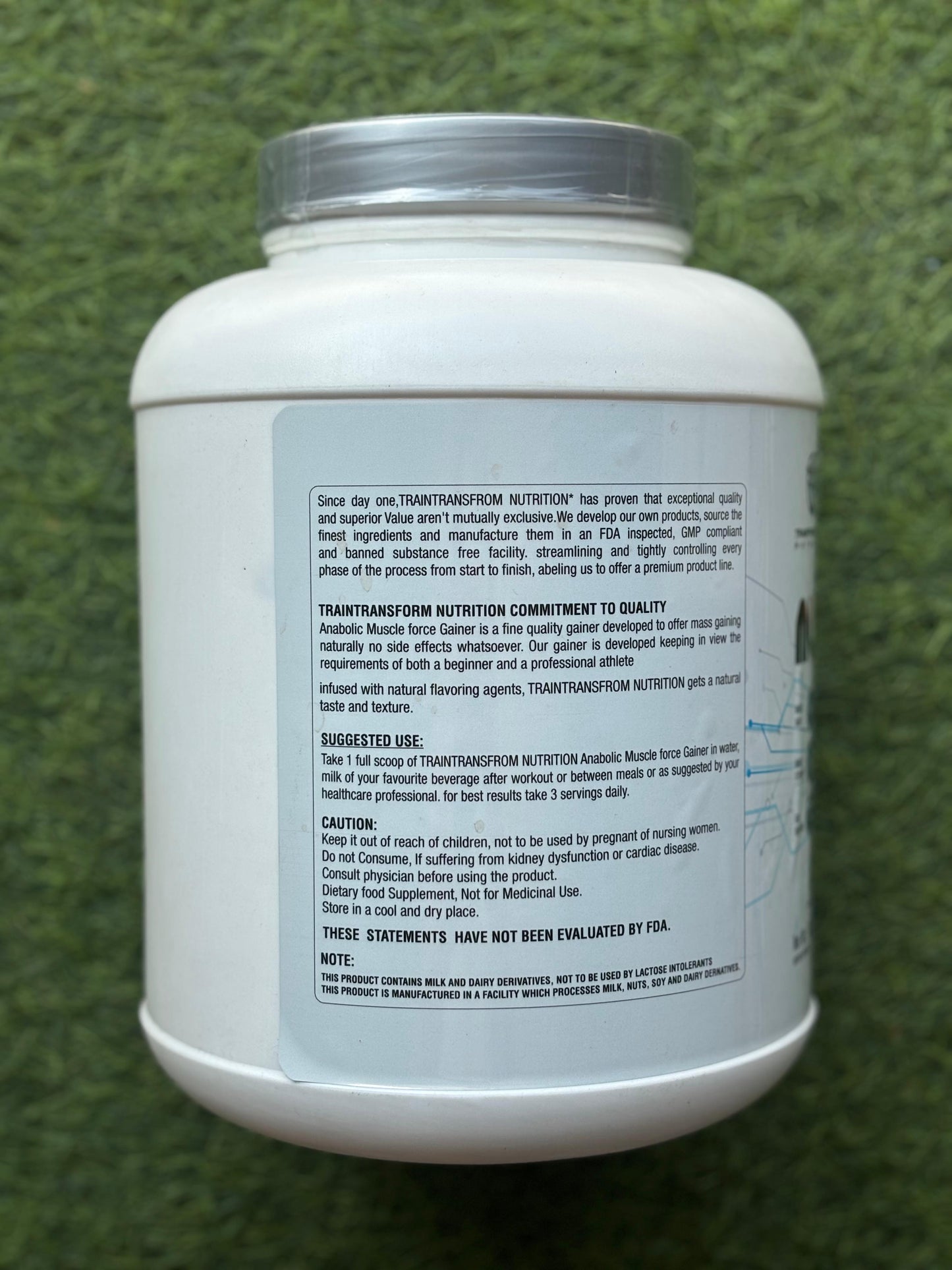 Train Transform Nutrition Anabolic Muscle Force High Protein Mass Gainer