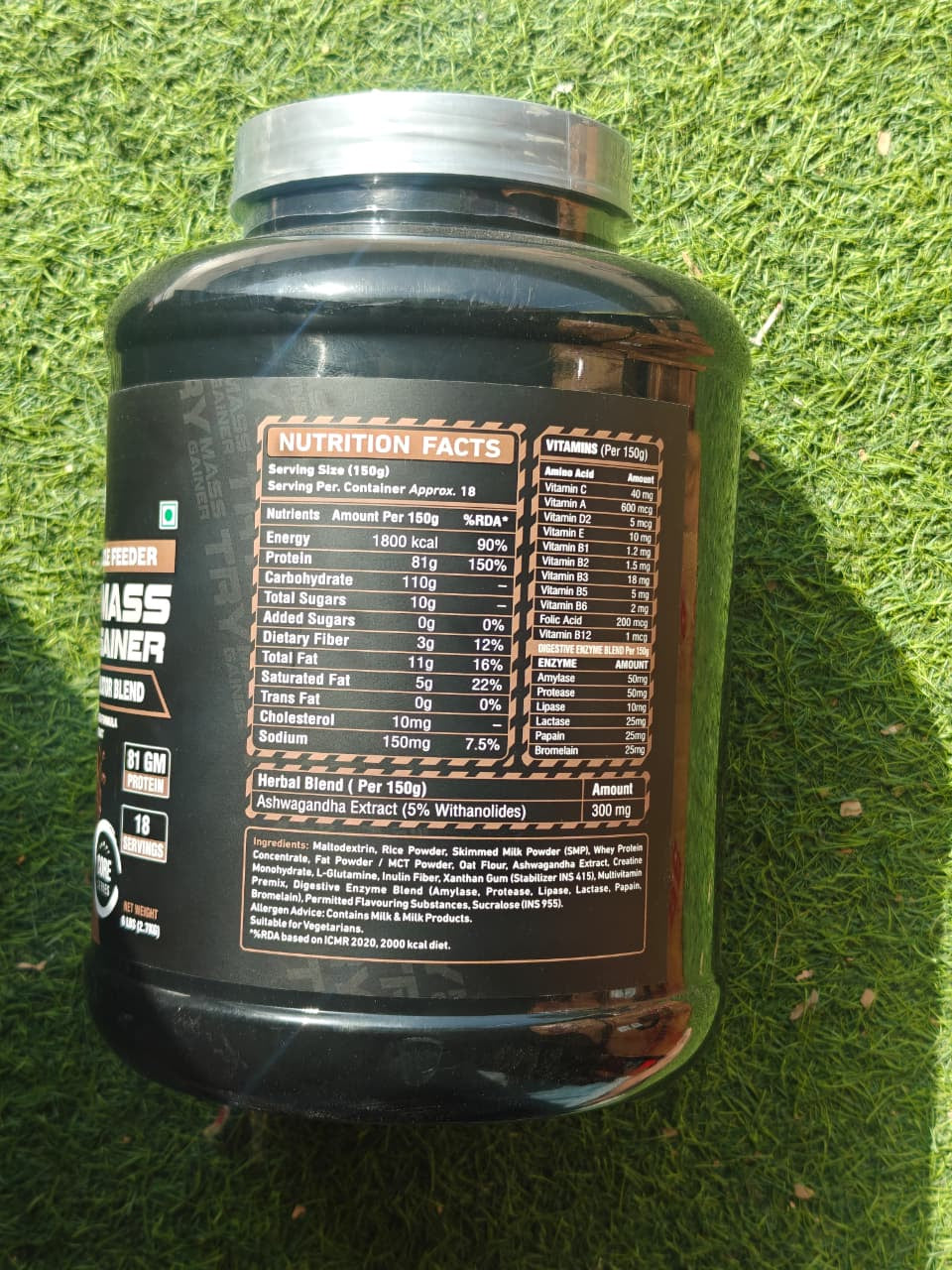 Grp labz try high protien muscle mass gainer 3 kg